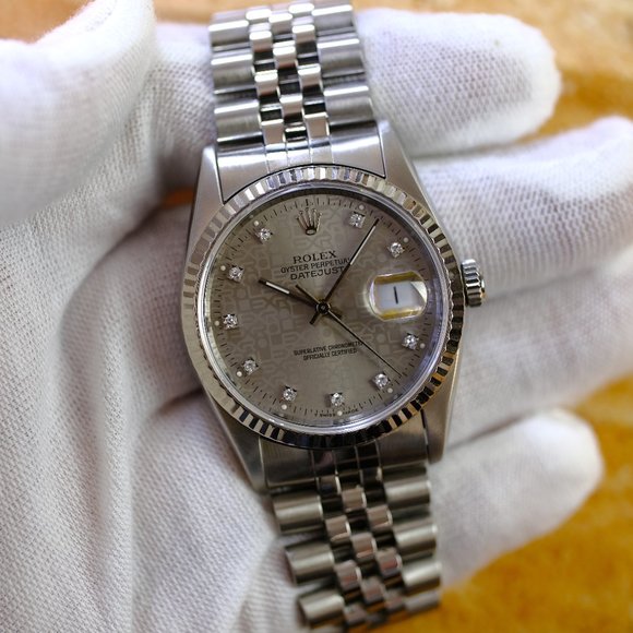 Rolex Datejust Factory Silver Jubilee Dial 36mm - Picture 5 of 8